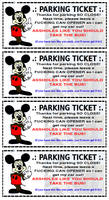 Mickey Mouse Parking Ticket