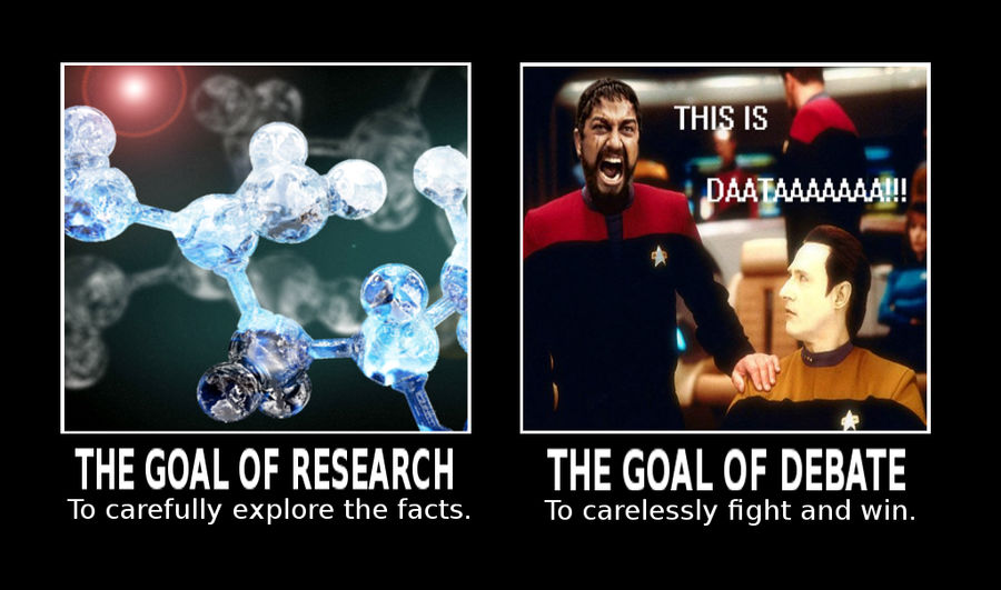 RESEARCH vs DEBATE