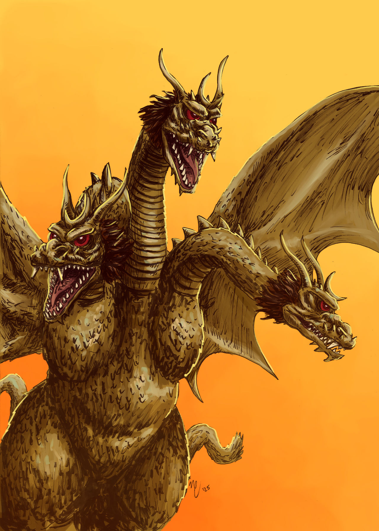 Showa King Ghidorah By Zetroczilla On DeviantArt showa-king-ghidorah-by-zetroczilla-on-deviantart