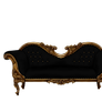 Baroque Sofa in Black PNG