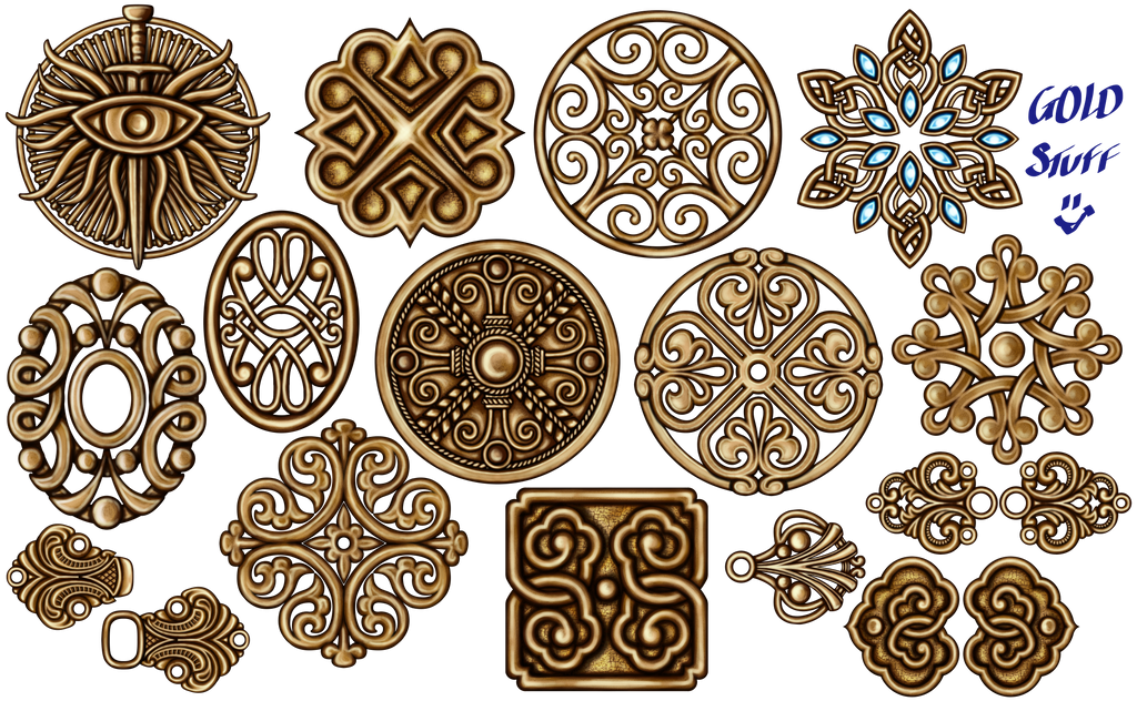 Deviantart Gold Pattern GOLD STUFF Assortment by Yagellonica on DeviantArt