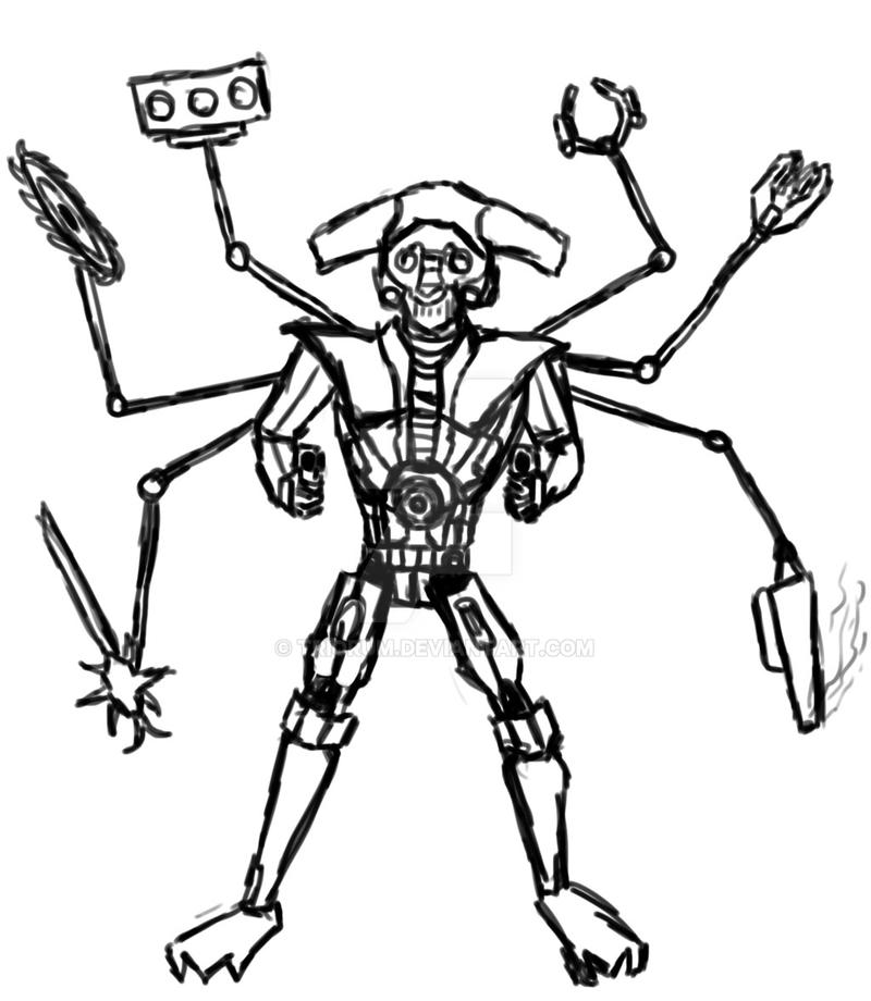 M-OC hunter droid sketch by Triorum on DeviantArt