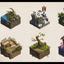 Isometric game asset concepts