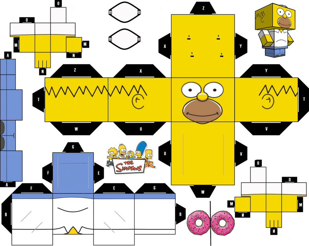 Homer Simpsons cubeecraft