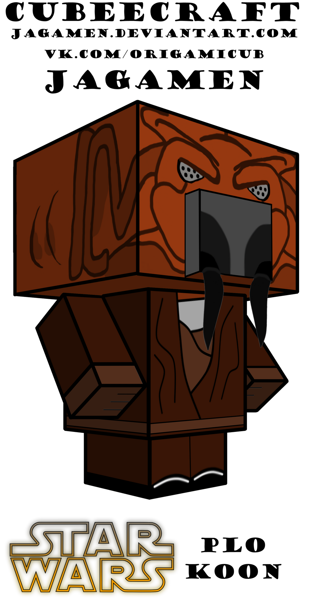 Plo Koon Cubeecraft 3D - model