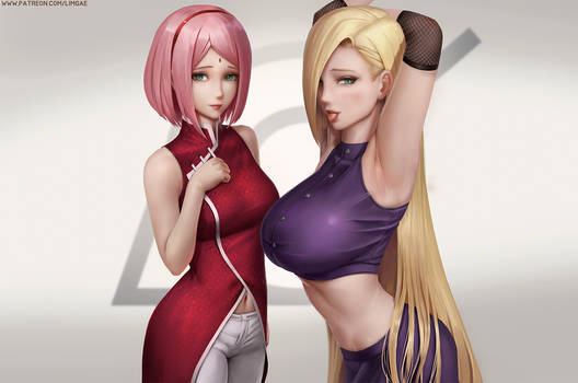 Sakura and Ino