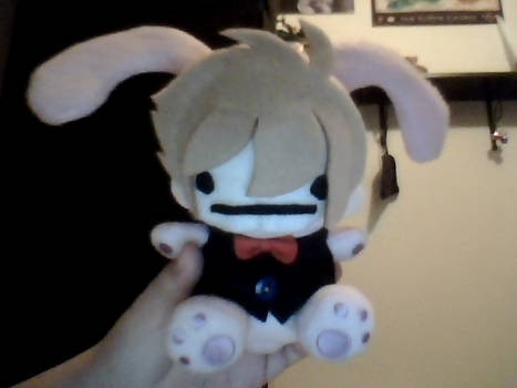 Cry plush in a bunny suit