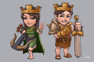 Clash of Clans - Jade Queen and Sam King by SamDelaTorre Clash of Clans - Jade Queen and Sam King by SamDelaTorre