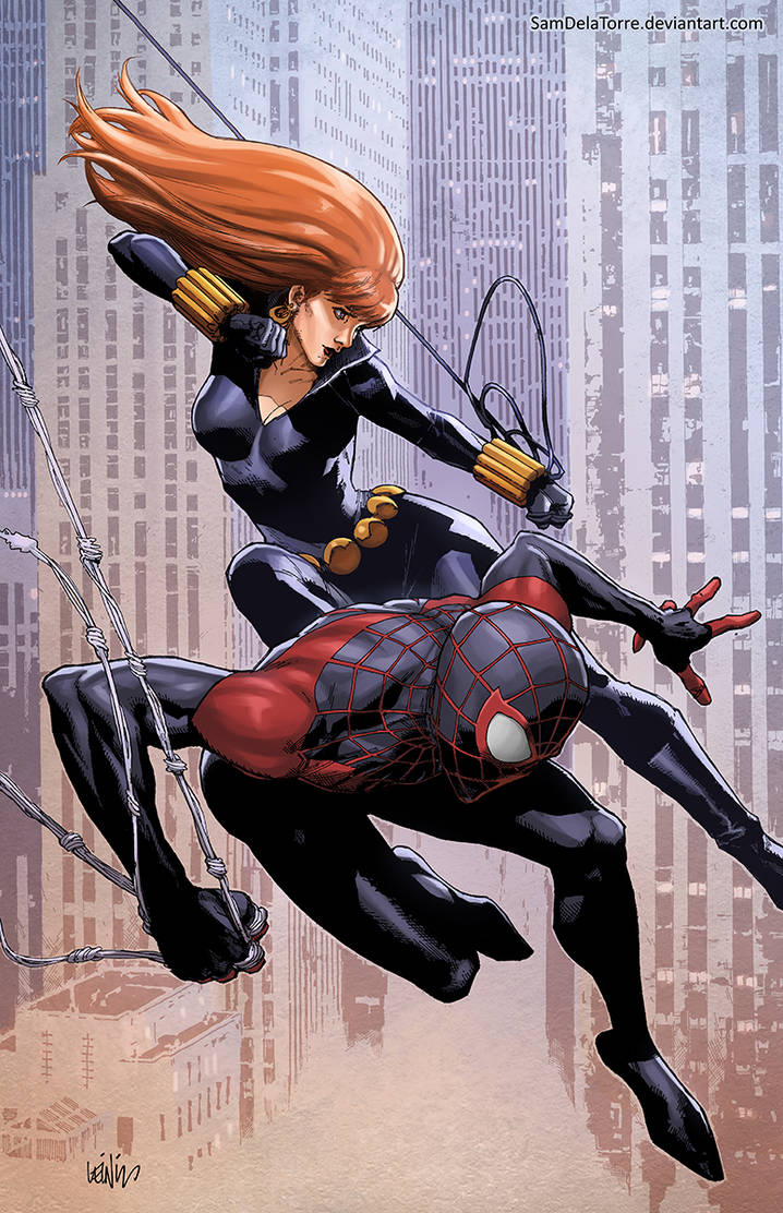 Black Widow and Spiderman by SamDelaTorre on DeviantArt