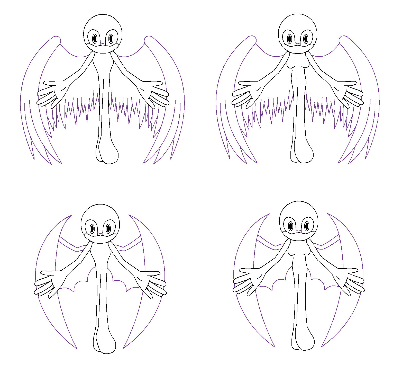 Angel and Demon bases by lozix on DeviantArt