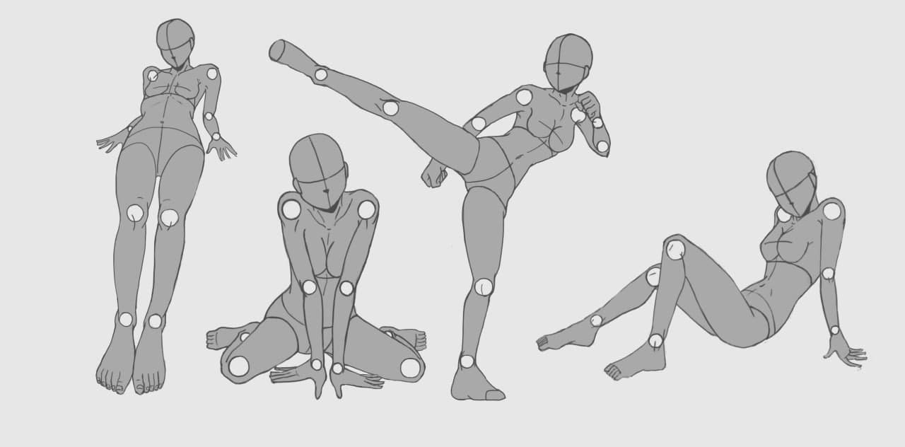 Basic Poses. Anime Style by Moustached1986 on DeviantArt