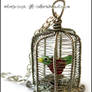 Birdcage pendant - wire wrapped