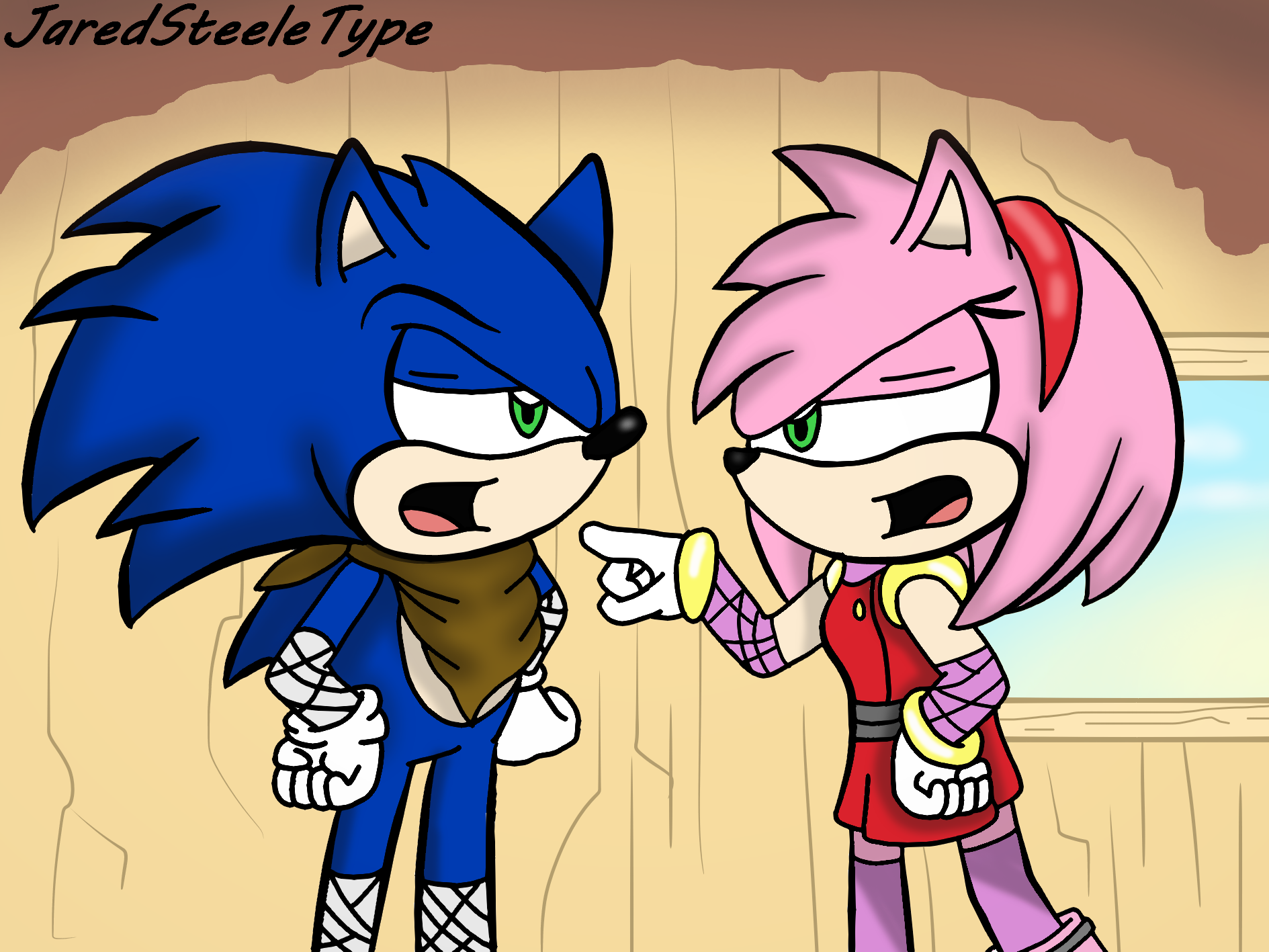 wallpapers Sonic Boom Sonic And Amy Deviantart sonic boom sonic and amy arguing by