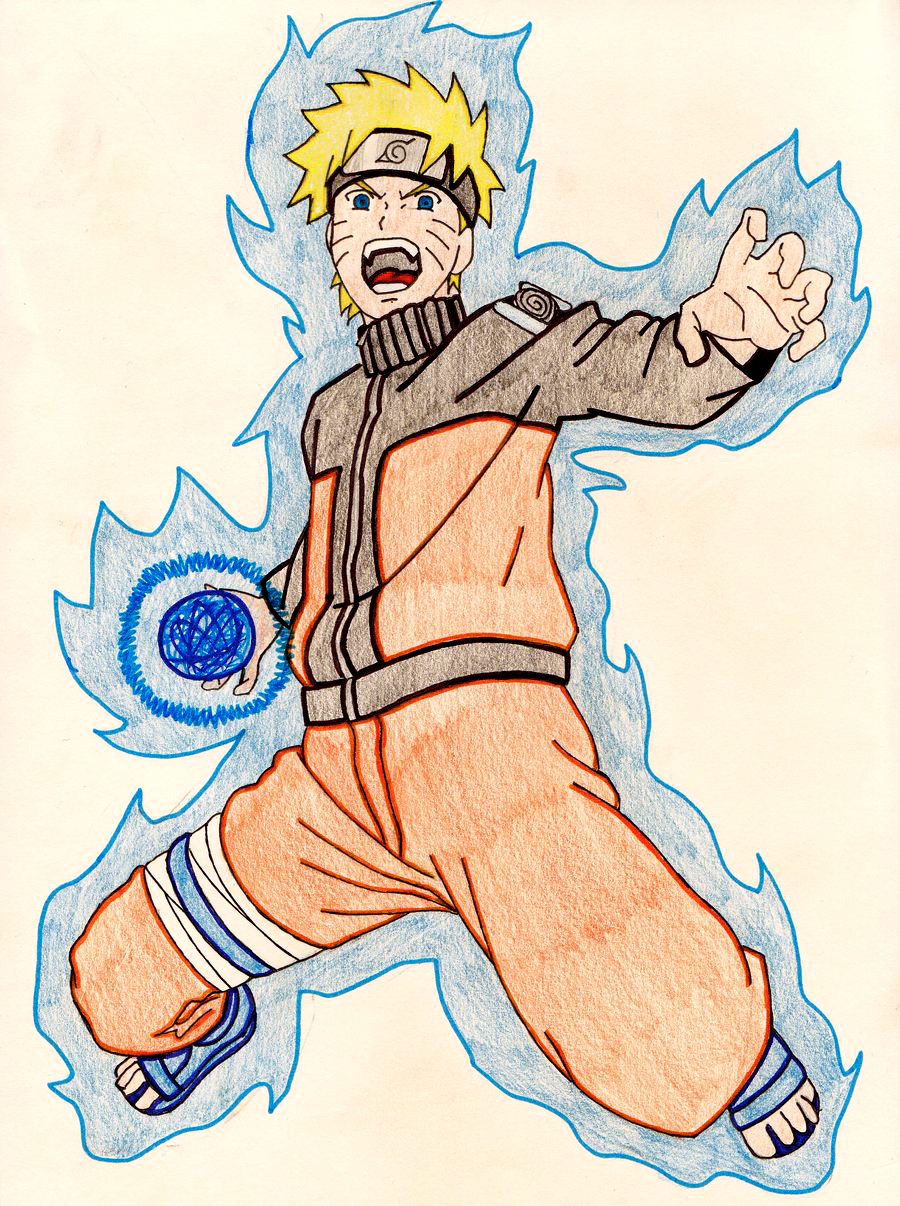 DESENHANDO O NARUTO COM RASENGAN 🌀 (como desenhar o Naruto com Rasengan /  Draw Naruto Rasengan) 