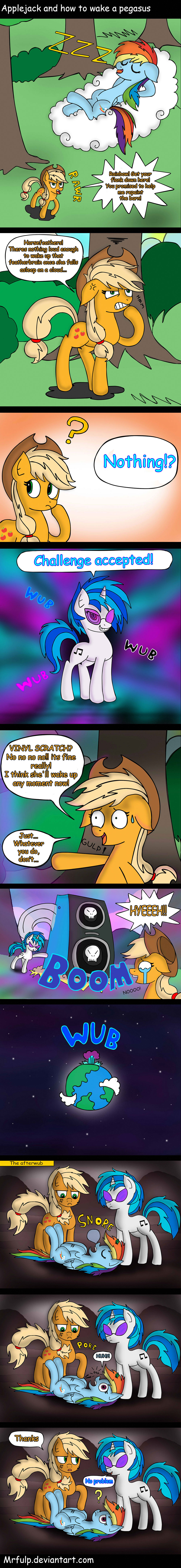 Applejack and how to wake a pegasus