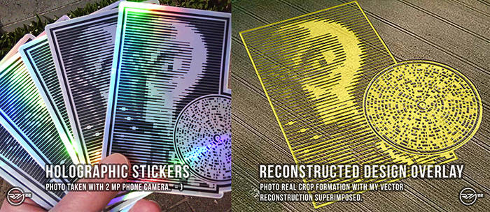 Crabwood Crop Circle Holographic Stickers.