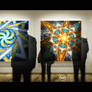 Backlit Geometric Art Gallery.