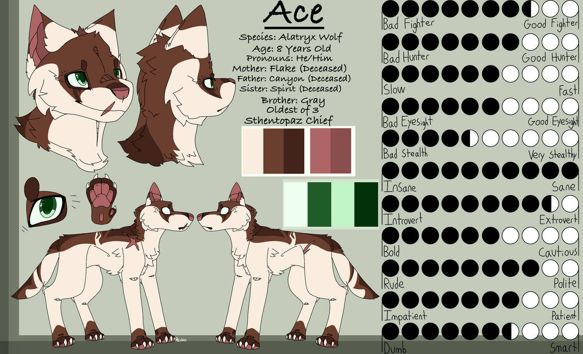 Ace | OC Reference Sheet by CanineThistles on DeviantArt