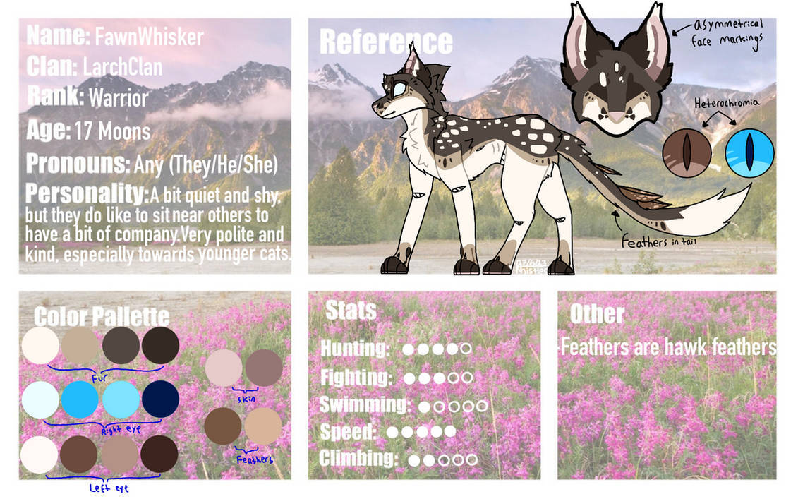 FawnWhisker | RP OC Reference Sheet by CanineThistles on DeviantArt