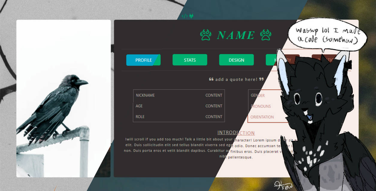 Made an html code for TH?? What by CanineThistles on DeviantArt