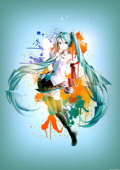 Hatsune Miku Sliced and Splashed