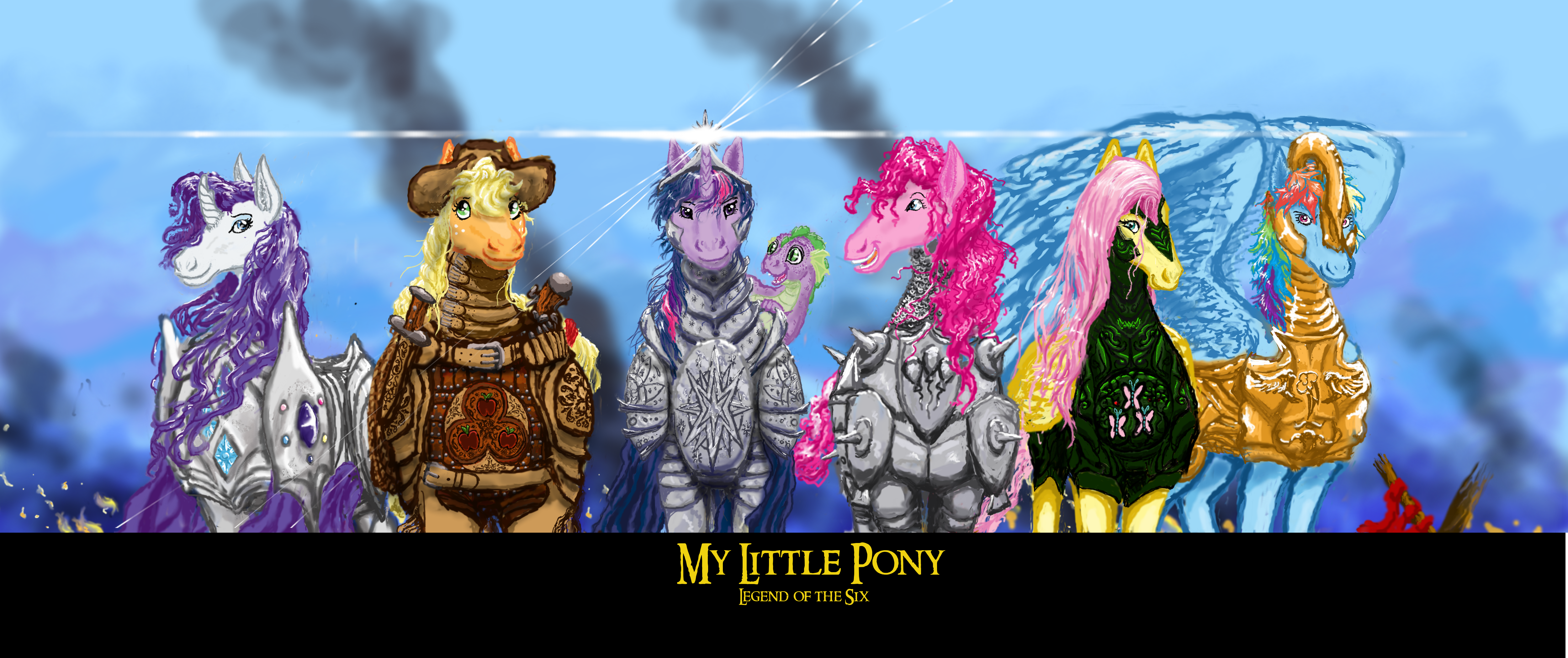 Realistic Mane 6 in armor finally completed