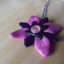 Pink and Purple Flower Necklace