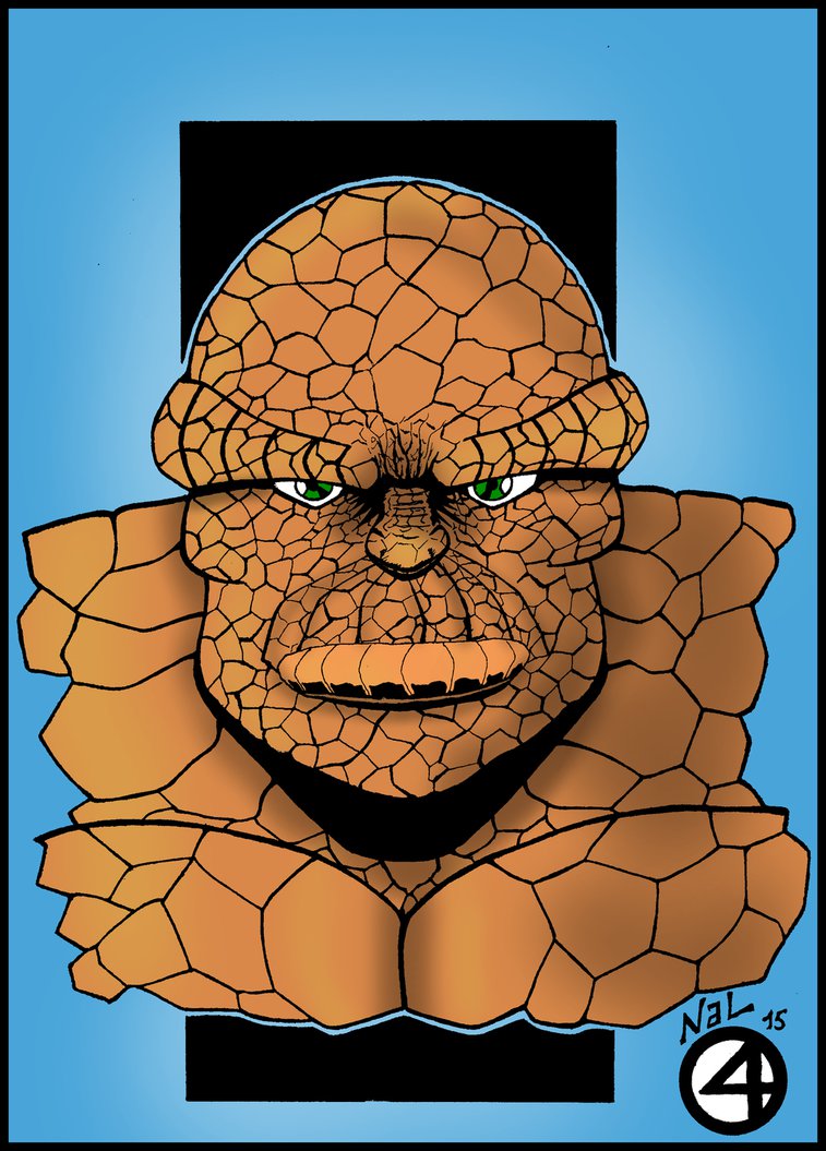 The Thing Fantastic Four Colored By Rcknp