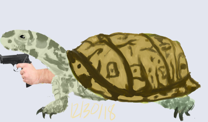 A Drawing Of A Turtle With A gun by 0Cara0 on DeviantArt