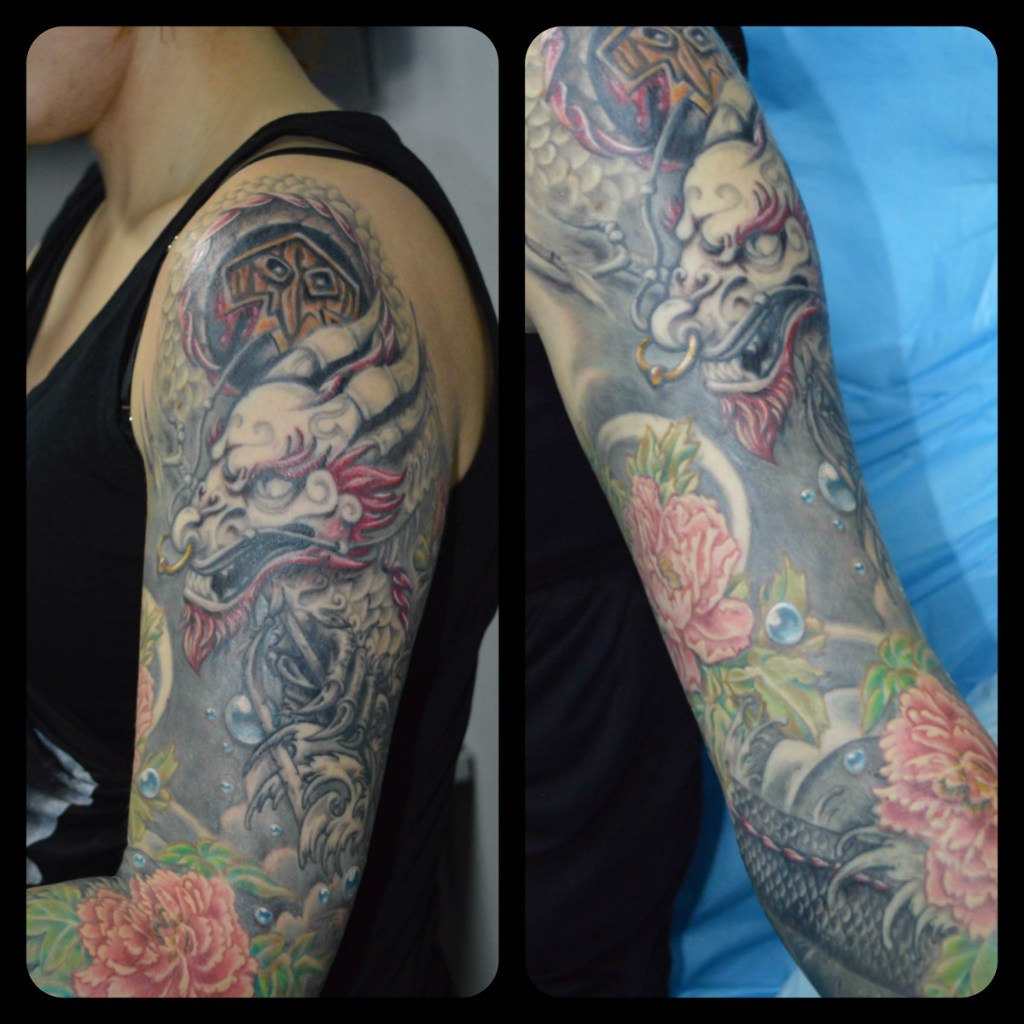 sleeve in progress