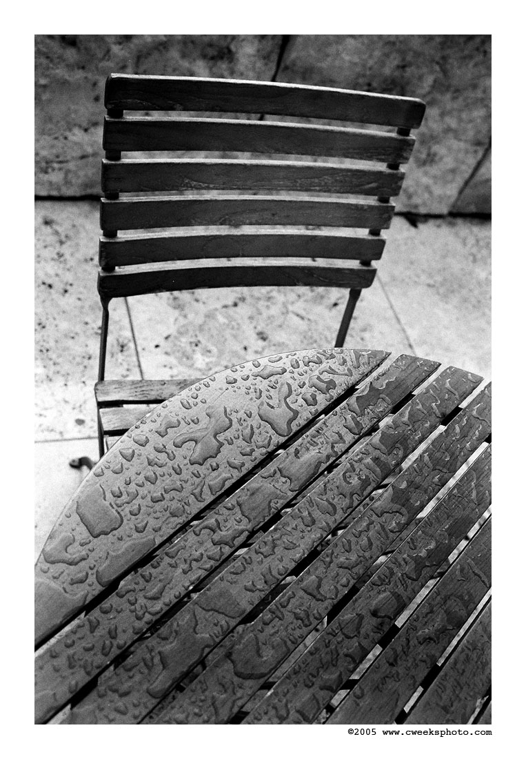 water drops on quiet table