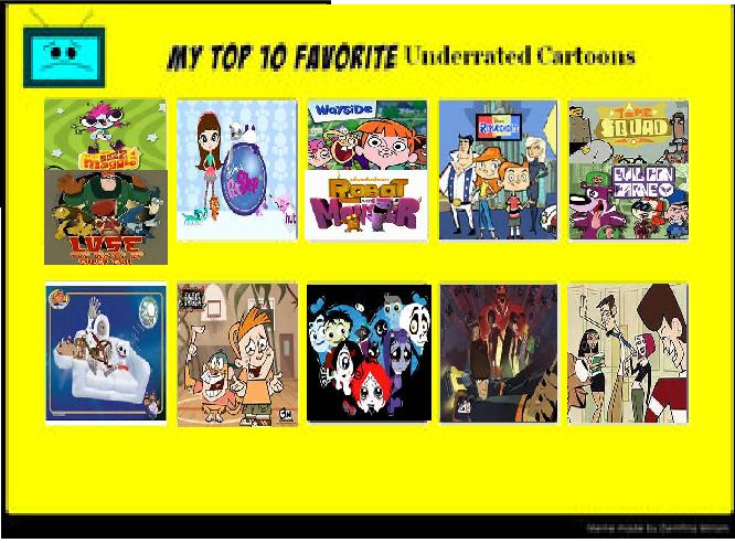 My top 10 Underrated Cartoons by mlp-vs-capcom on DeviantArt