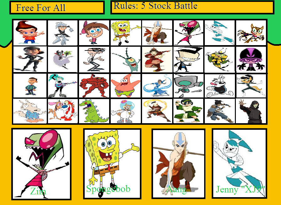 Nicktoons Slime Time Splash Roster by on DeviantArt