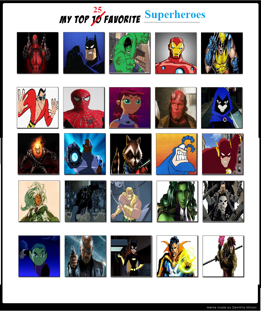 Top 25 Favorite Superheroes