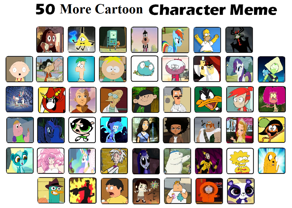 Top 50 More Favorite Cartoon Characters by mlp-vs-capcom on DeviantArt