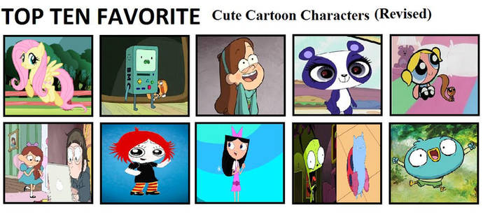 Top Ten Favorite Cute Cartoon Characters (Revised)
