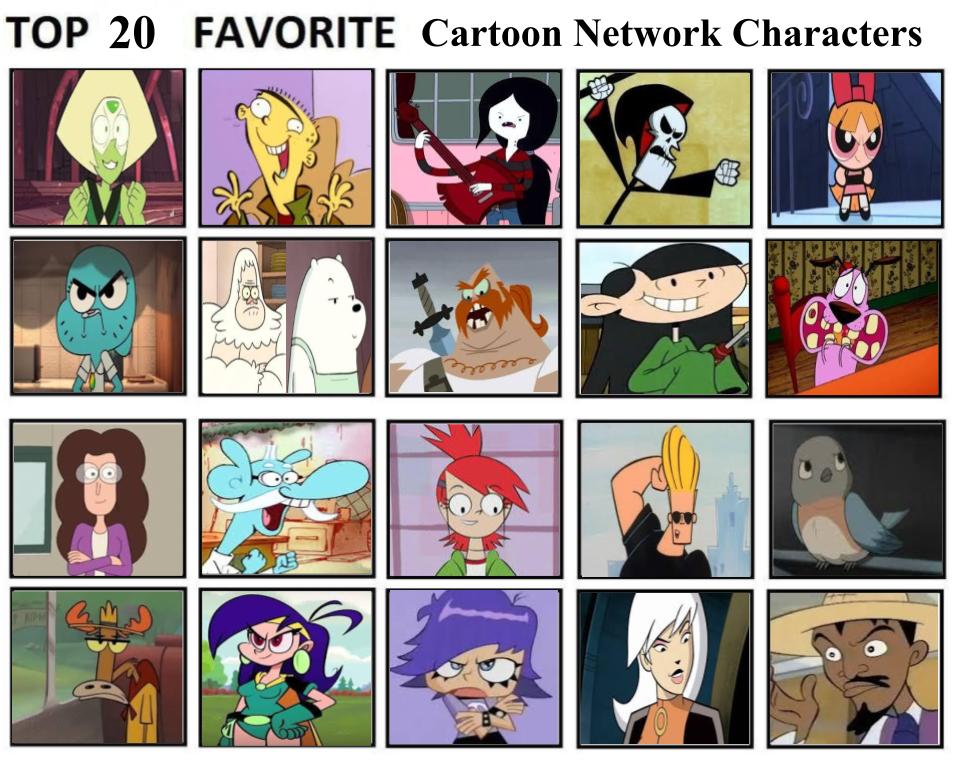 Top 20 Favorite Cartoon Network Characters by mlp-vs-capcom on DeviantArt