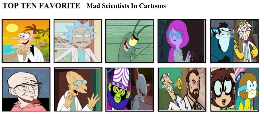 Top Ten Favorite Mad Scientists In Cartoons by mlp-vs-capcom on DeviantArt
