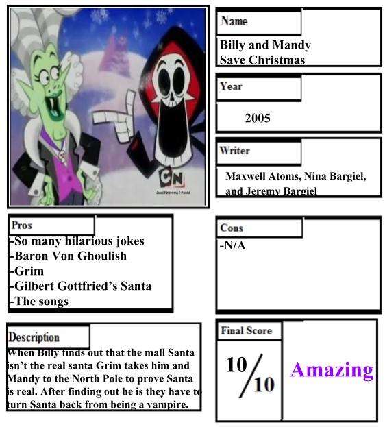 Pros And Cons Billy And Mandy Save Christmas By Mlp Vs Capcom On Deviantart Billy And Mandy Christmas