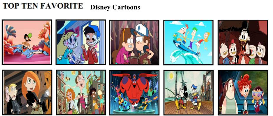 Top Ten Favorite Disney Cartoons by mlp-vs-capcom on DeviantArt