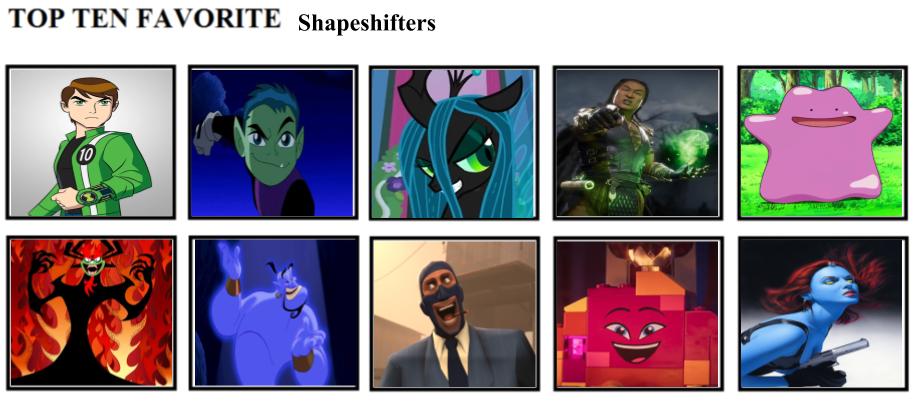 Top Ten Favorite Shapeshifters by mlp-vs-capcom on DeviantArt Top Ten Favorite Shapeshifters by mlp-vs-capcom on DeviantArt