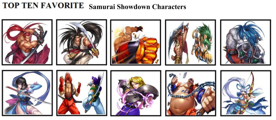 Samurai Showdown Characters Top Ten Favorite Samurai Showdown Characters by mlp-vs-capcom on DeviantArt