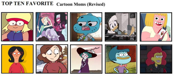 Top Ten Favorite Cartoon Moms (Revised)