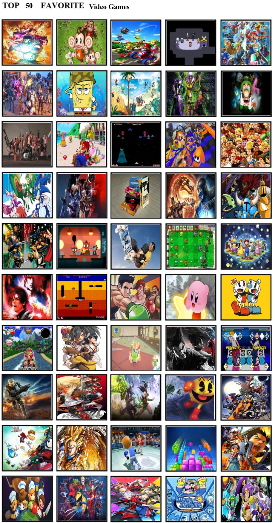 Favorite Video Games by on DeviantArt