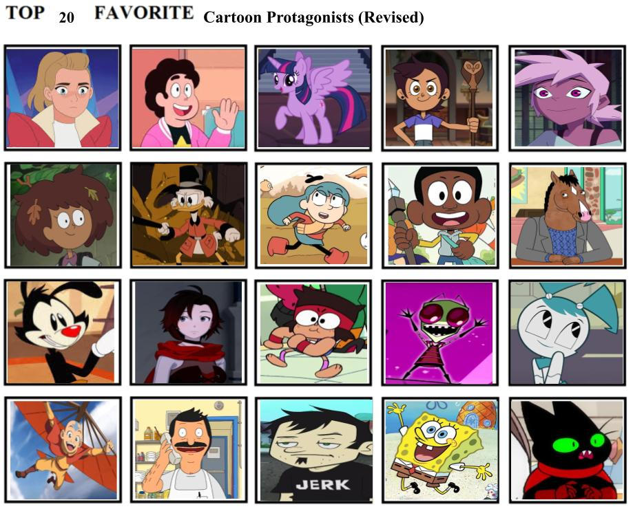 Top 20 Favorite Cartoon Protagonists (Revised) by mlp-vs-capcom on ...