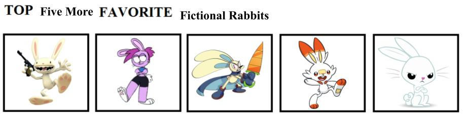 Top 5 More Favorite Fictional Rabbits by mlp-vs-capcom on DeviantArt