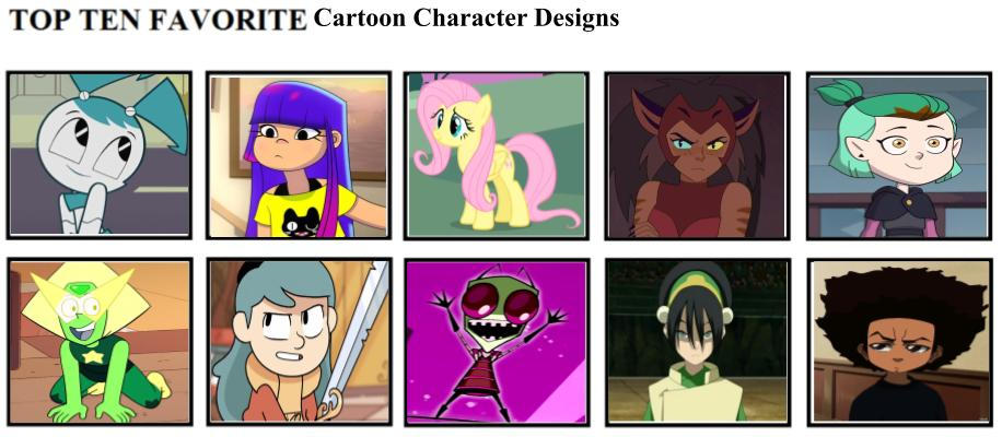 Top Ten Favorite Cartoon Character Designs by mlp-vs-capcom on DeviantArt