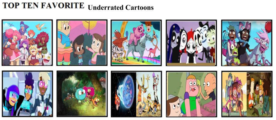 Top Ten Favorite Underrated Cartoons by mlp-vs-capcom on DeviantArt