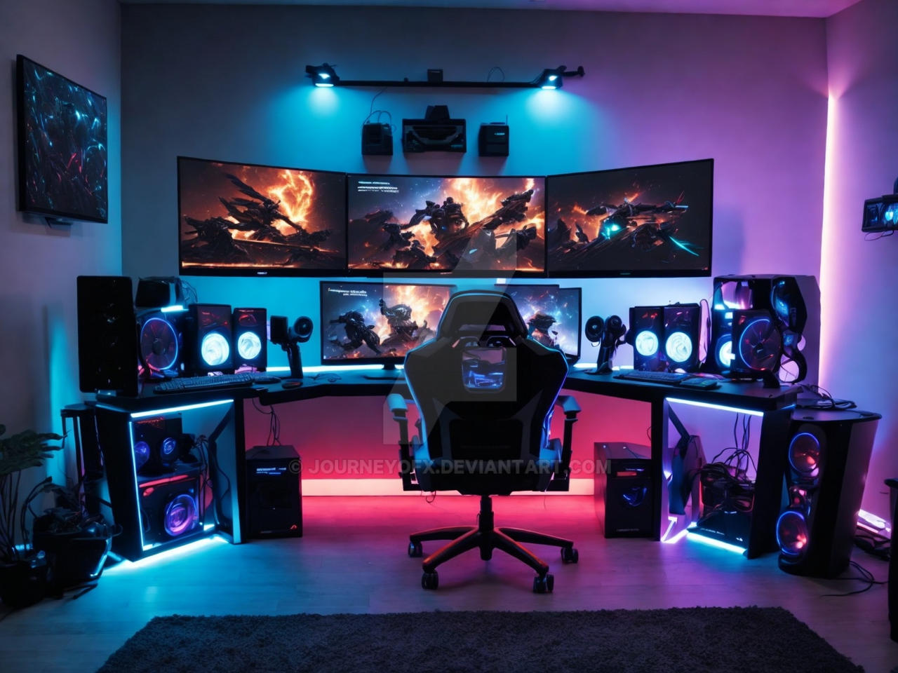 Gaming Deviantart Gaming Battlestation by JourneyOfX on DeviantArt