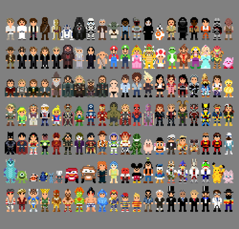 Мега пиксели 4096 персонажи. Амонг АС пиксель арт. Пиксельный персонаж. Простые пиксельные персонажи. Персонажи из игр пиксель арт.